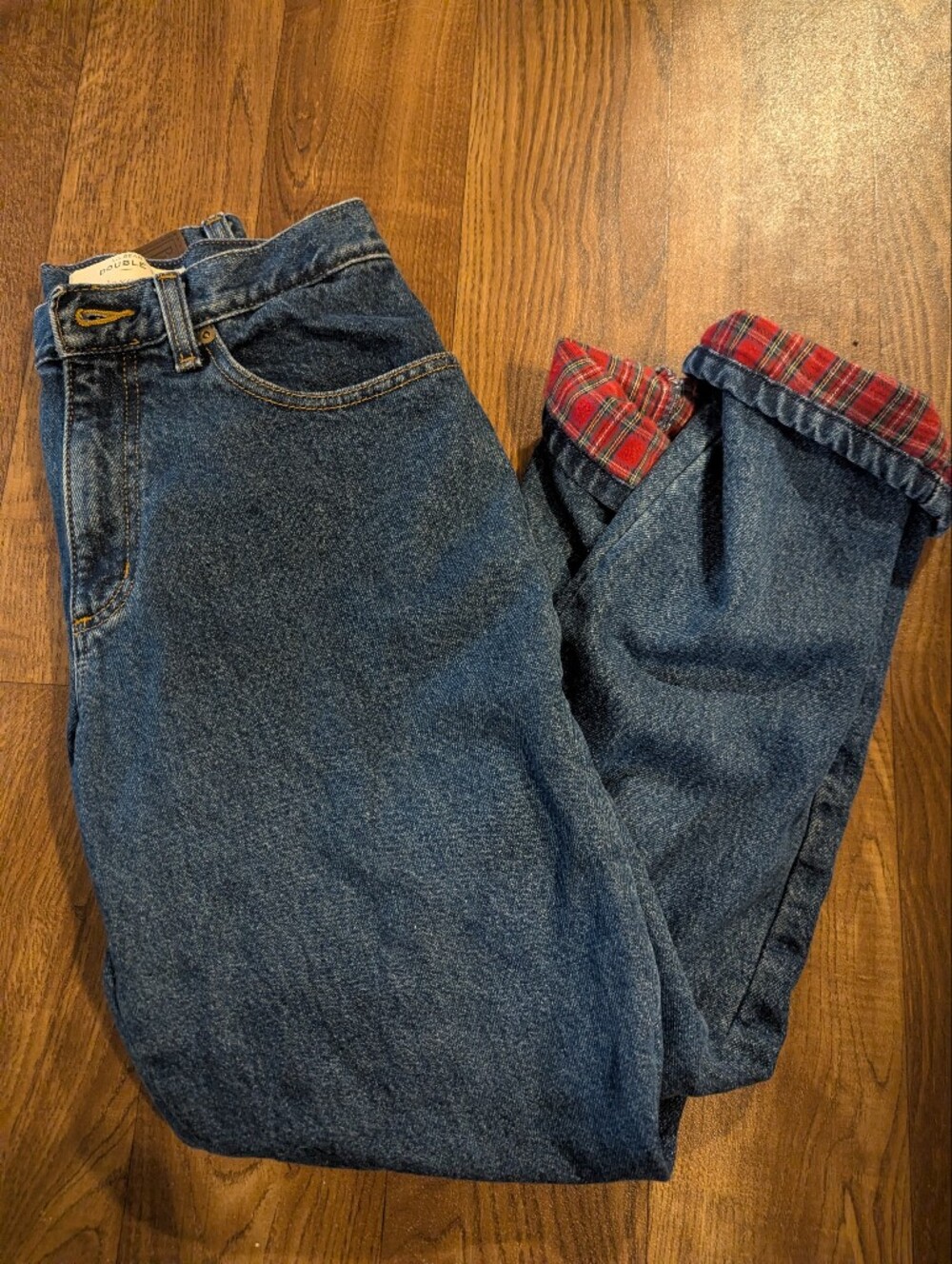 L.L. Bean Double L Women’s Flannel Lined Jeans Size 6 Petite Relaxed Fit 26x27"